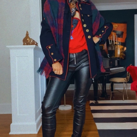 Vintage Wool Blue Marines Military Jacket WW 2 World War 2 1940's - Picture 5 of 11